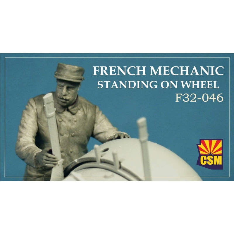 1/32 French Mechanic on a Wheel