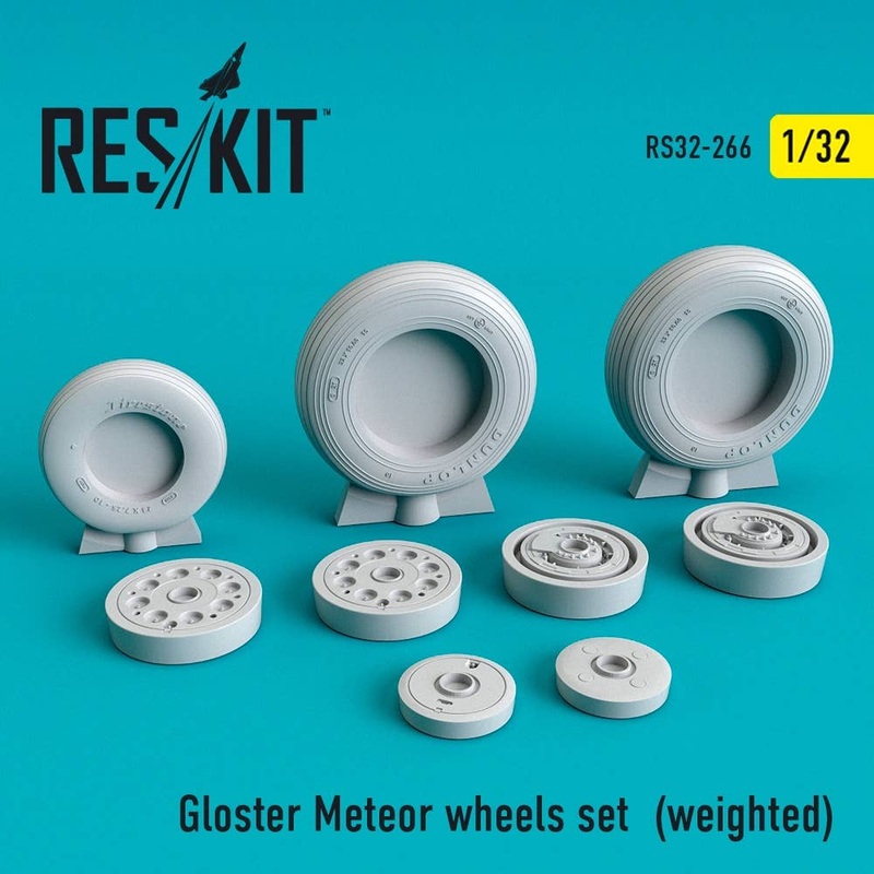1/32 Gloster Meteor wheels set  (weighted) for HKModels