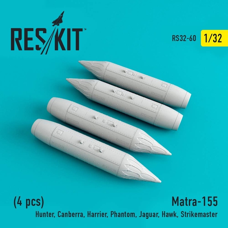 1/32 Matra-155 (4 pcs) (Hunter, Canberra, Harrier, Phantom, Jaguar, Hawk, Strikemaster,)