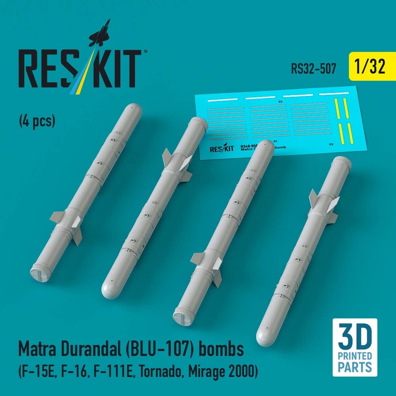 1/32 Matra Durandal (BLU-107) bombs (4 pcs) (3D Printed)