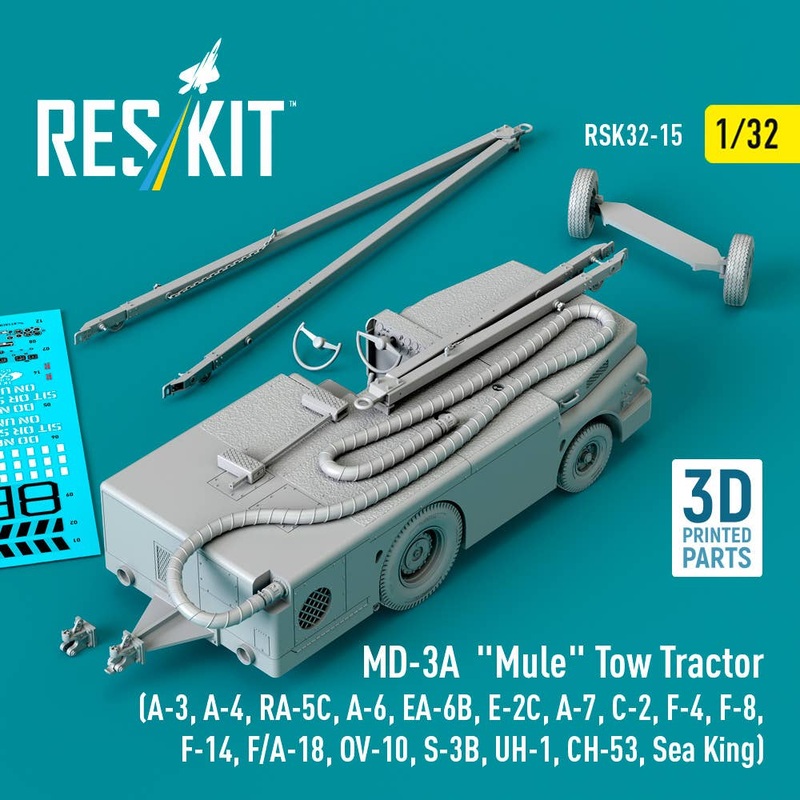 1/32 MD-3A Mule Tow Tractor (3D Printed model kit)
