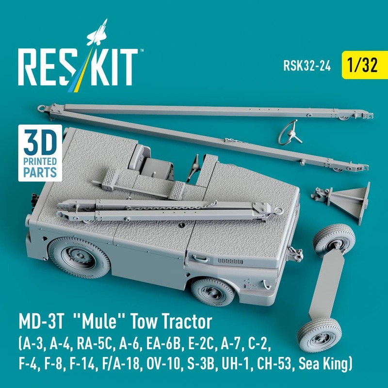 1/32 MD-3t Mule Tow Tractor (3D Printed model kit)
