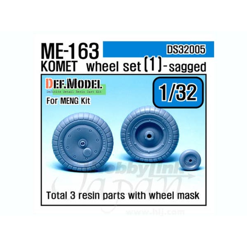 1/32 Me-163 Komet Wheel Set #1 Sagged (for Meng)