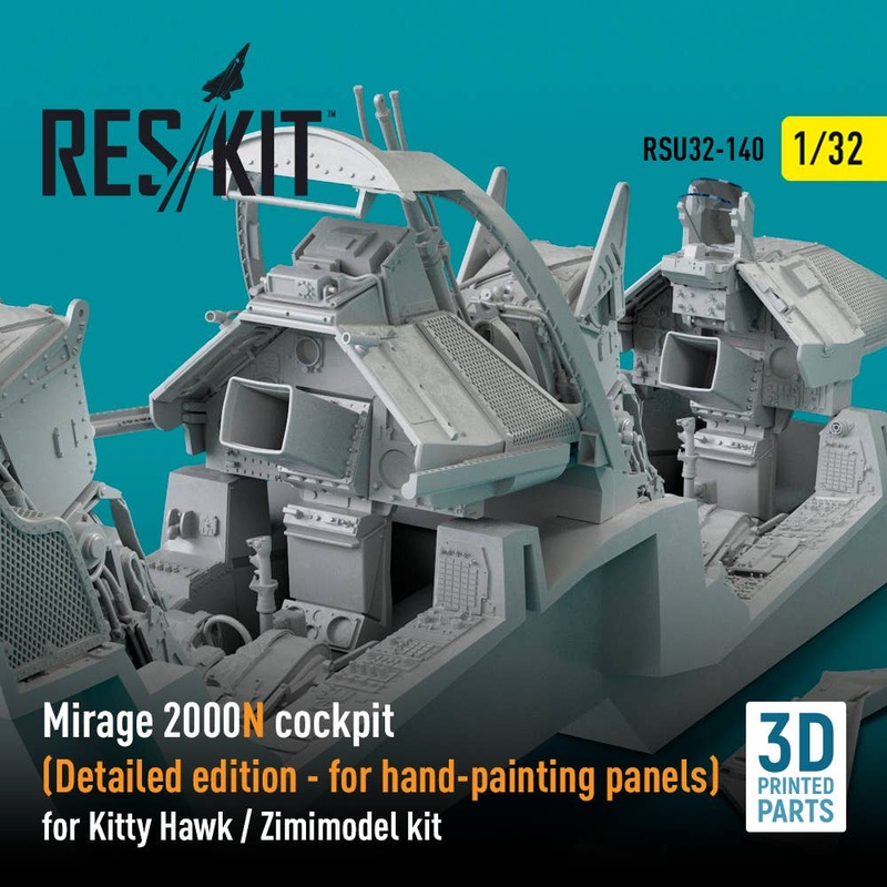 1/32 Mirage 2000N cockpit (Detailed edition) for Kitty Hawk / Zimimodel kit (3D Printed)