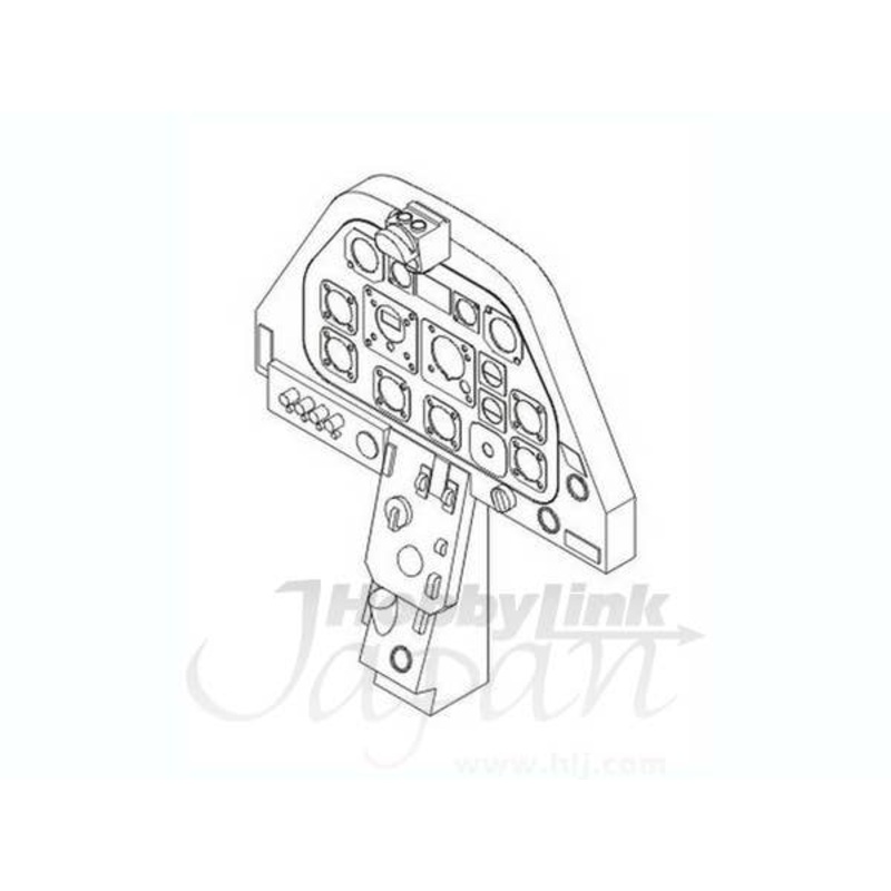 1/32 P-51D Mustang Instrument Panel (for Hasegawa)