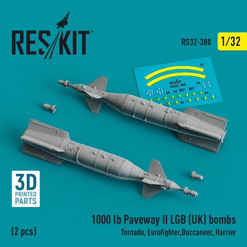 1/32 1000 lb Paveway II LGB (UK) bombs (2 pcs) (Tornado, Eurofighter,Buccaneer, Harrier) (3D Printed)