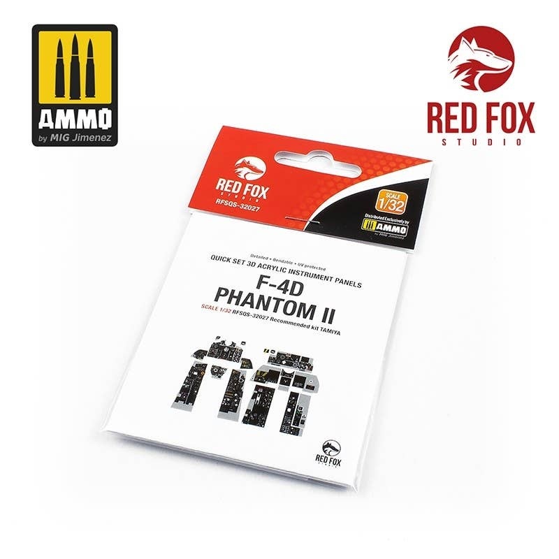 1/32 3D Acrylic Instrument Panel for F-4D Phantom II (for Tamiya)