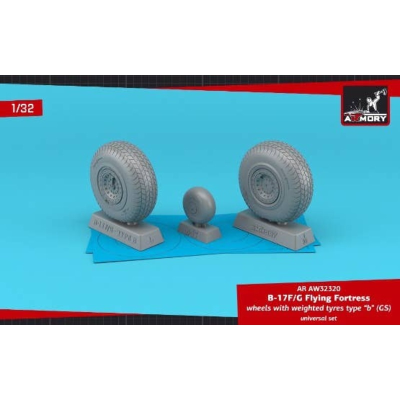 1/32 B-17F/G Flying Fortress Self-Weight Deformation Wheel B