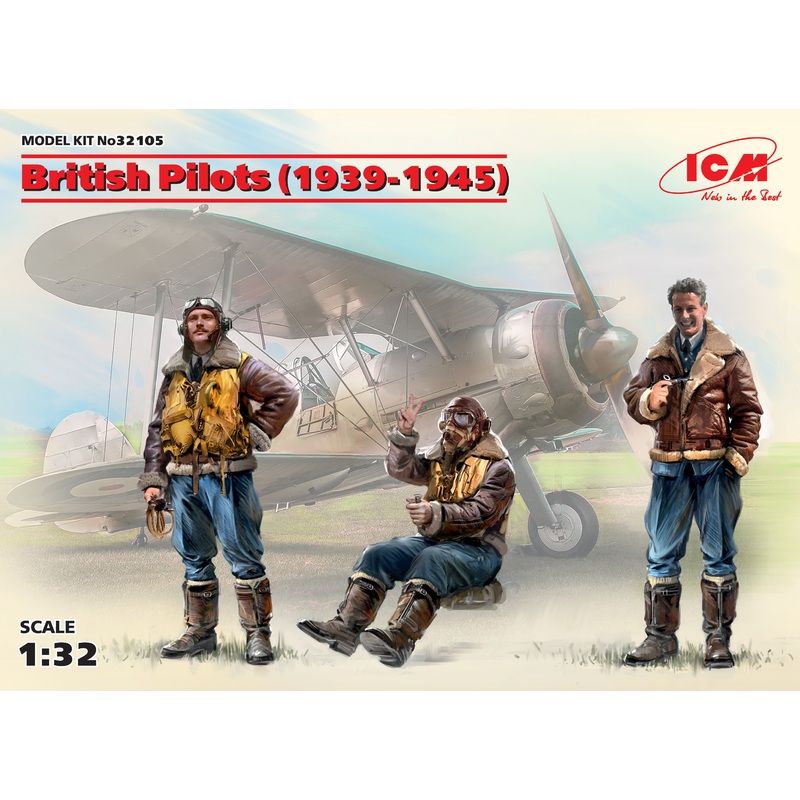 1/32 British Pilots (1939-1945) (3 Figures)