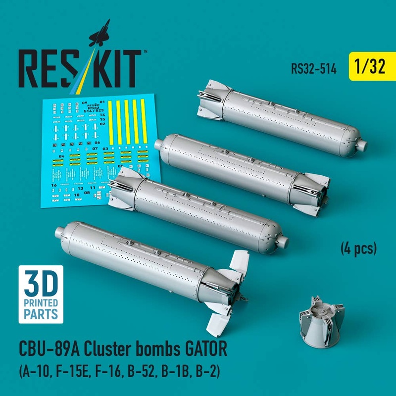 1/32 CBU-89A cluster bombs GATOR (4 pcs)