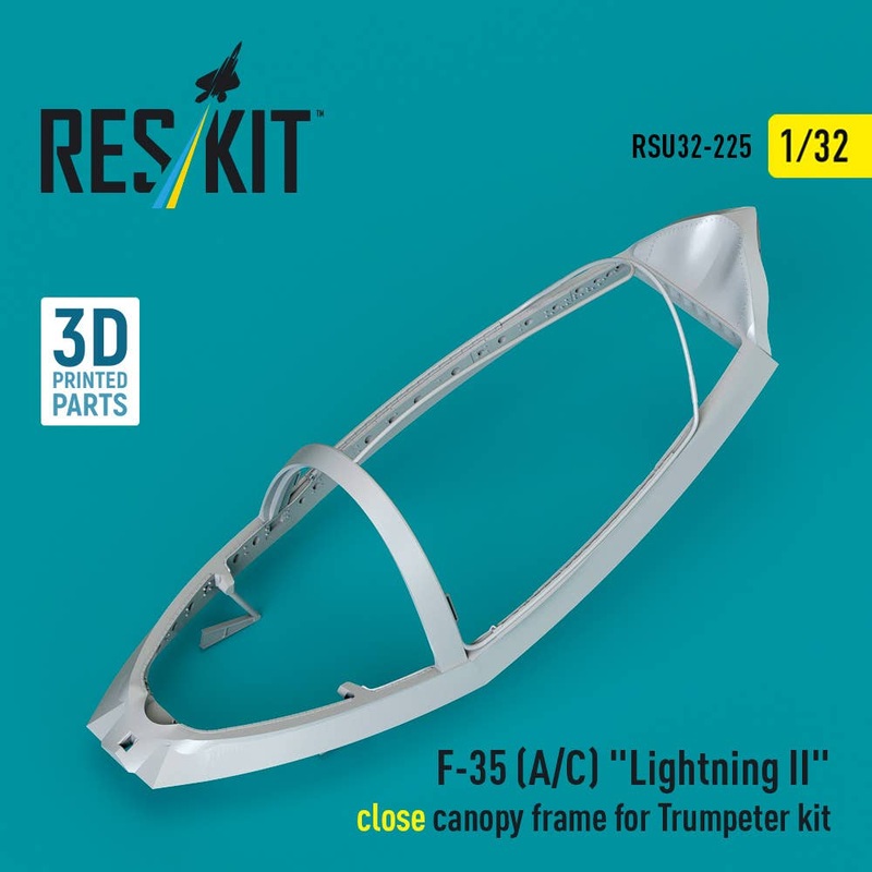 1/32 F-35 (A/C) Lightning II close canopy frame for Trumpeter kit (3D Printed)