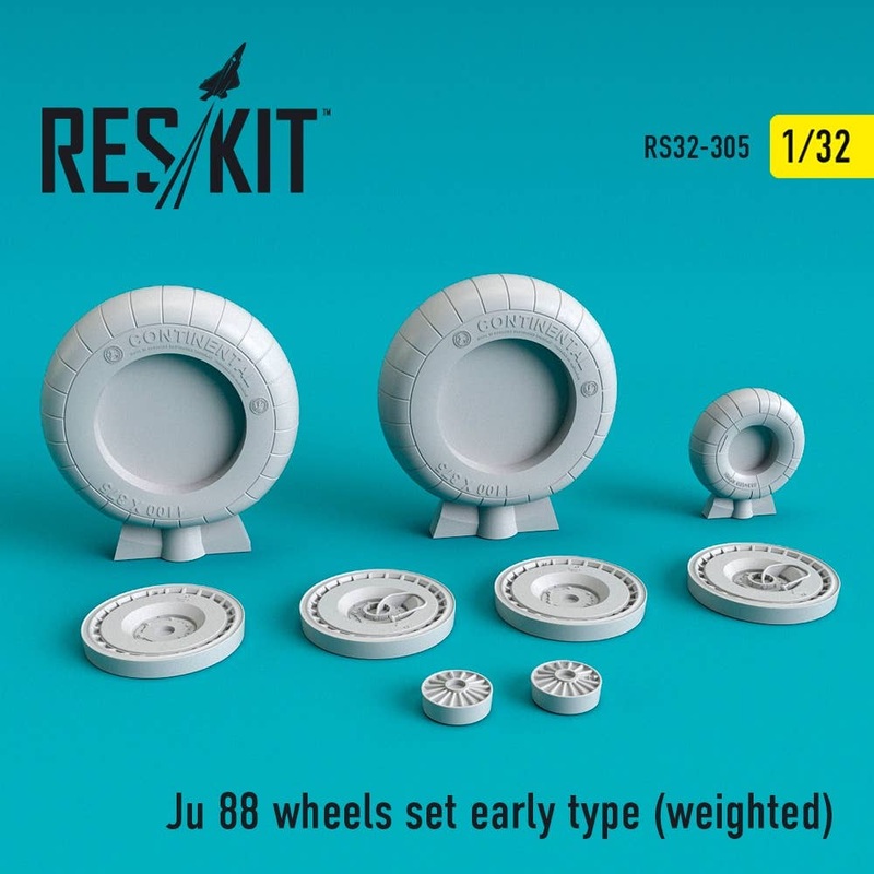 1/32 Ju 88 wheels set early type  (weighted) for Revell
