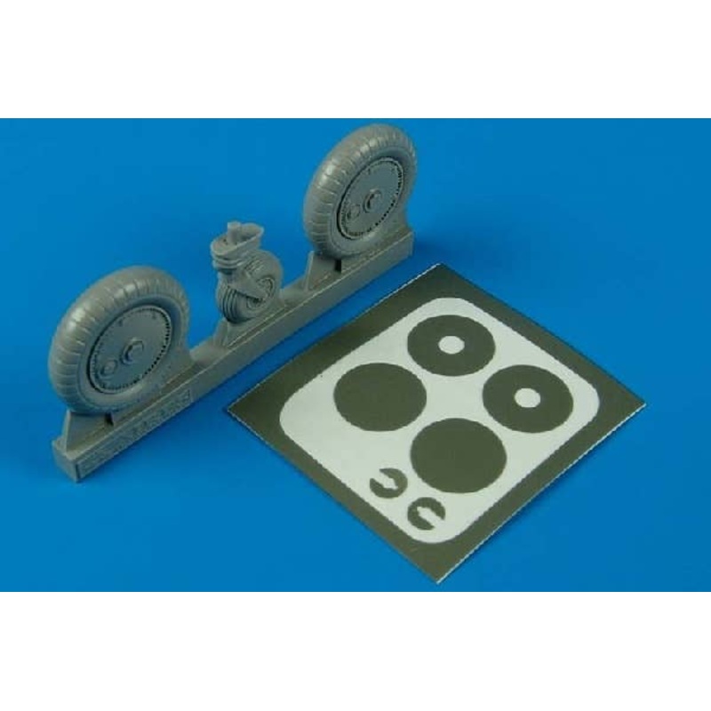 1/32 Messerschmitt Bf 109G Wheels + Paint Mask (for Hasegawa)
