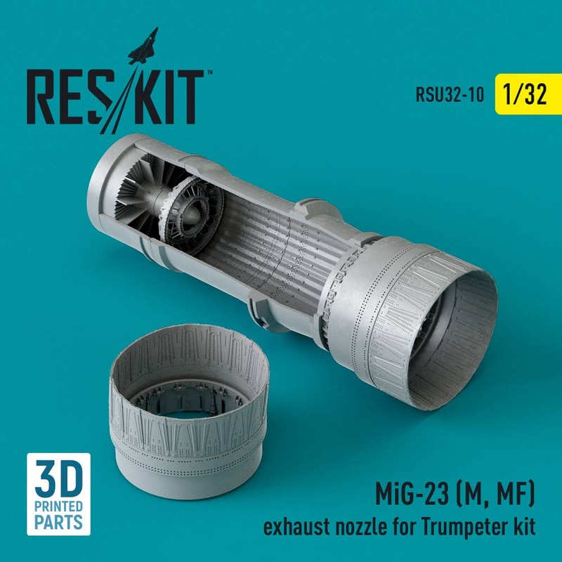 1/32 MiG-23 (M, MF) exhaust nozzle for Trumpeter kit (3D Printed)