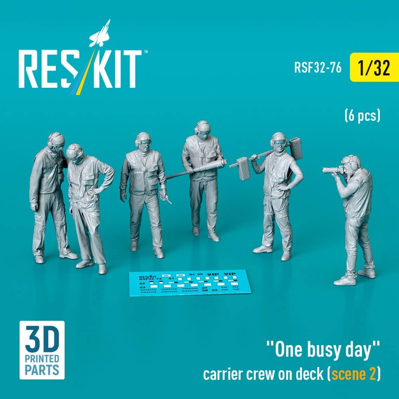 1/32 One busy day carrier crew on deck (scene 2) (6 pcs)