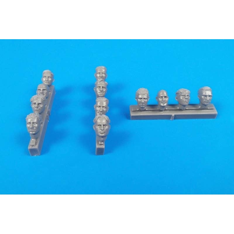 1/32 Universal Pilot Heads with No Head Gear (12pcs)