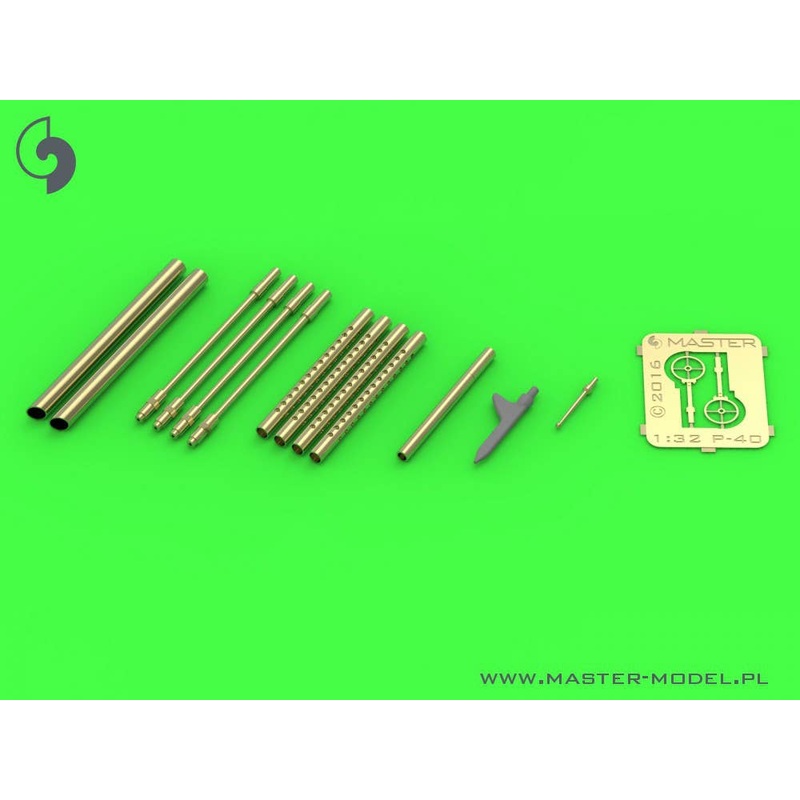 1/32 WW.II American Curtiss P-40B/C Detail Set (Browning .30 Caliber (7.62mm) Machine Gun Barrel / American Pitot Tube / Aiming Ring)