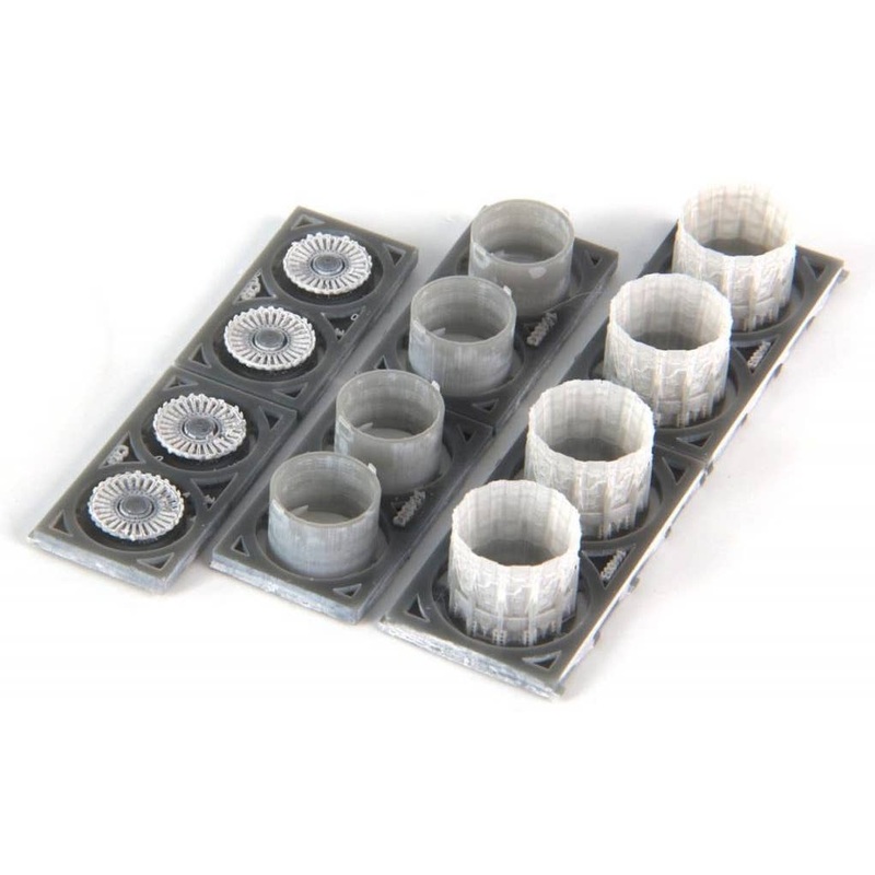 1/144 B-1B GE Exhaust Nozzle & After Burner Set Opened (for Academy)