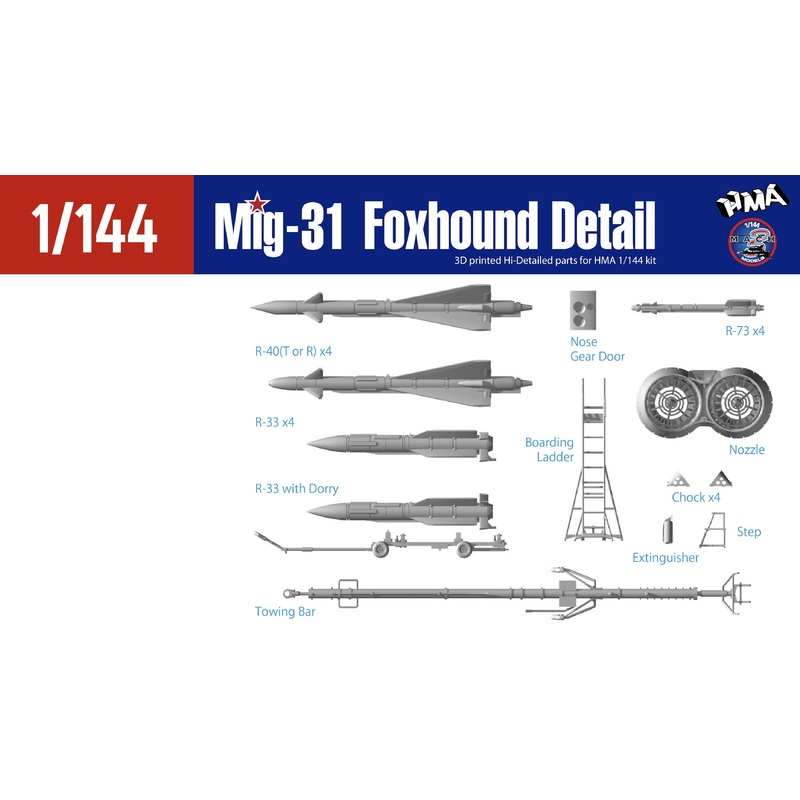1/144 HMAM3 MiG-31 Fox Hound Detail Parts Set