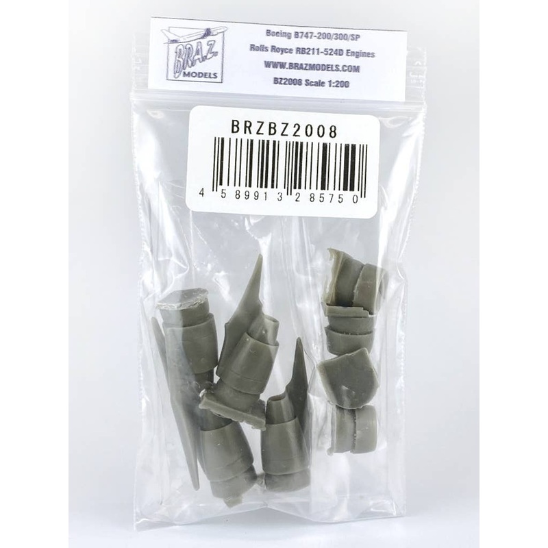 1/200 Boeing B747-200/300/SP Rolls Royce RB211-524D Engine Set (for Hasegawa)