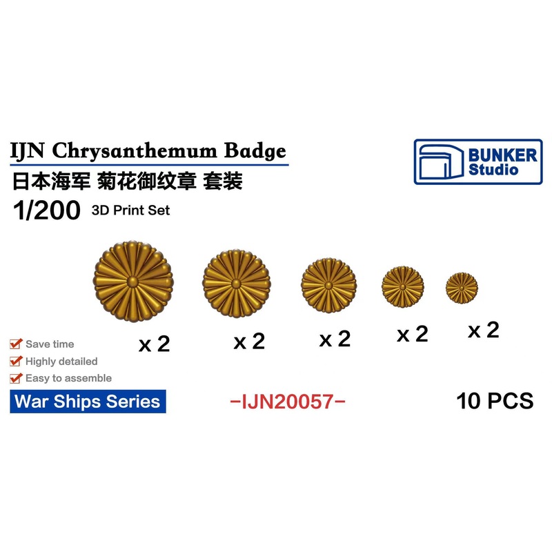1/200 IJN Chrysanthemum Badge Set