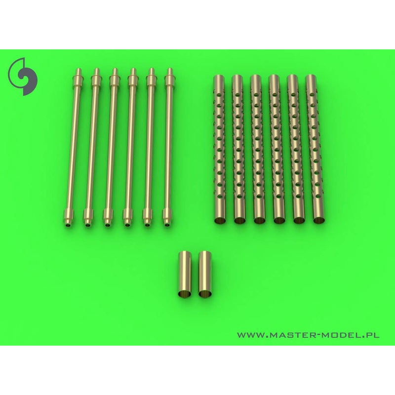 1/24 WWII American F6F Hellcat Initial Weapon (Browning .50 Caliber (12.7mm) Machine Gun Barrel with Perforated Cooling Tube)