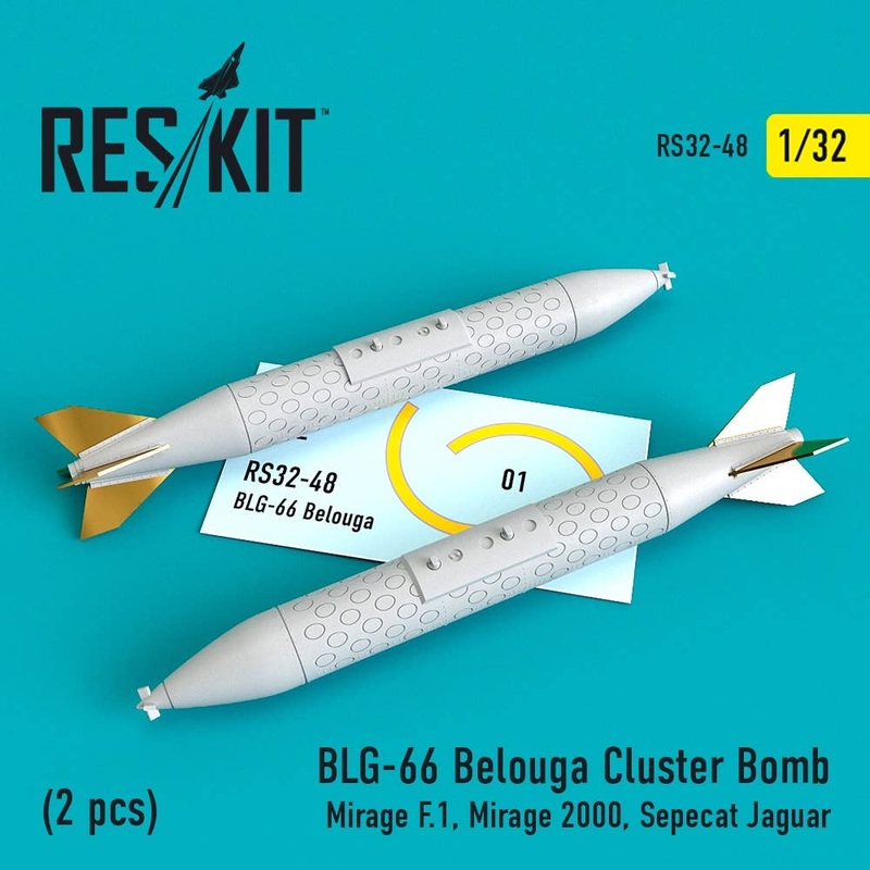 1/32 BLG-66 Belouga Cluster Bomb (2 pcs) (Mirage F.1, Mirage 2000, Sepecat Jaguar)