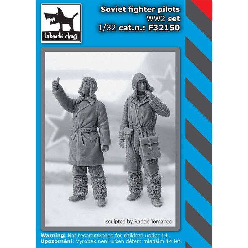 1/32 Soviet fighter pilots WW II set