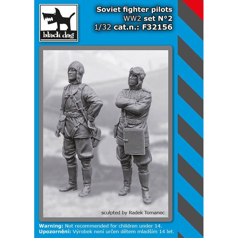 1/32 Soviet fighter pilots WW II set No.2