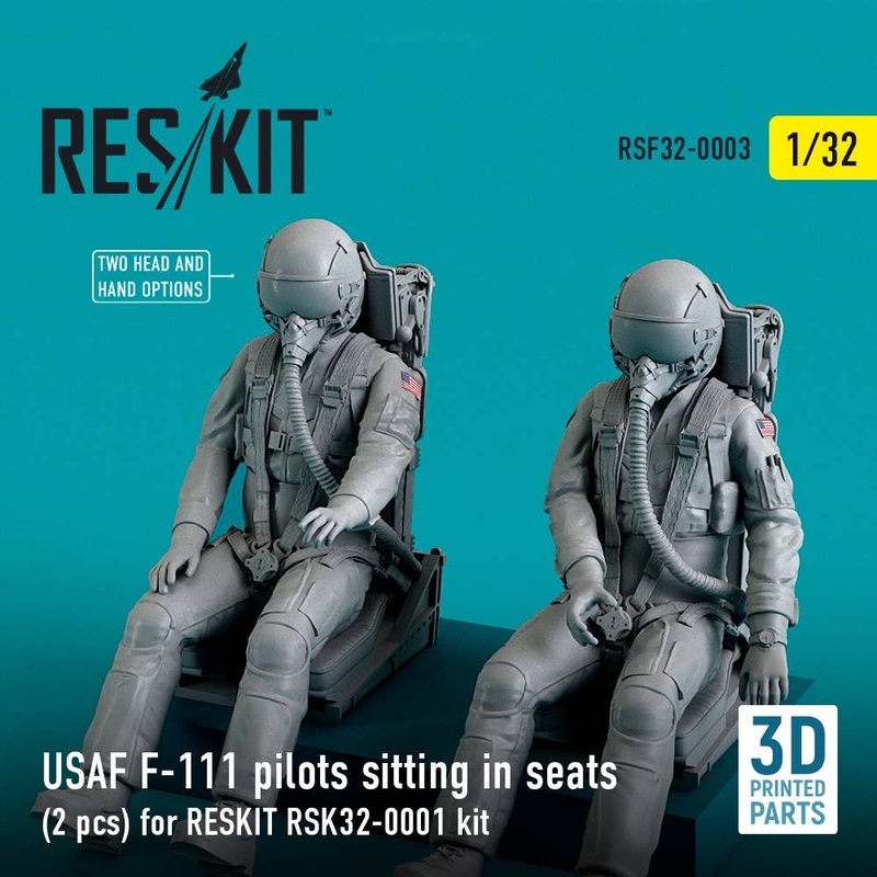 1/32 USAF F-111 pilots sitting in seats (2 pcs) for RESKIT RSK32-0001 kit (3D Printing)