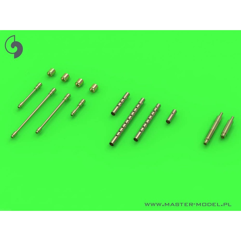 1/32 Wwii American P-38 Lightning Initial Weapon Set Browning .50 Caliber (12.7mm) Machine Gun Barrel With Heat Dissipation Port & Early / Late Model 20mm Machine Gun Muzzle