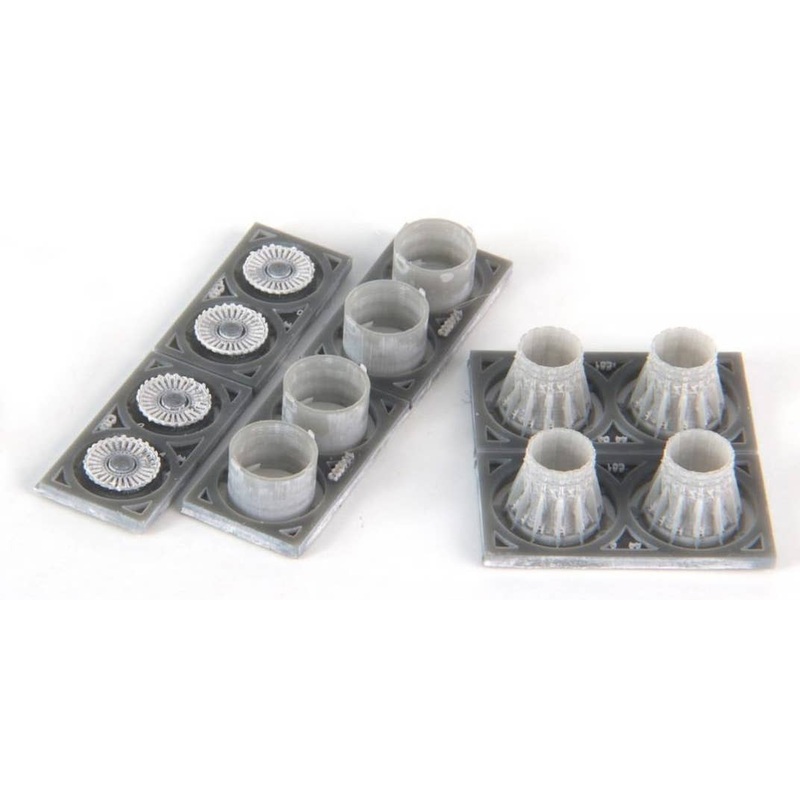 1/144 B-1B GE Exhaust Nozzle & After Burner Set Closed (for Academy)