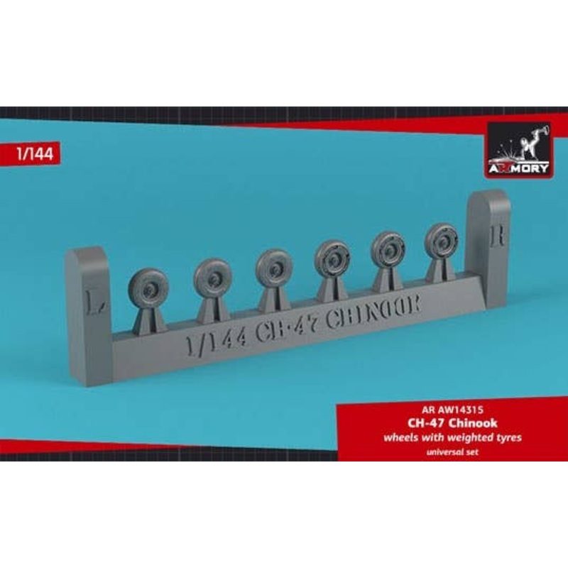 1/144 CH-47 Chinook Wheels w/Weighted Tires