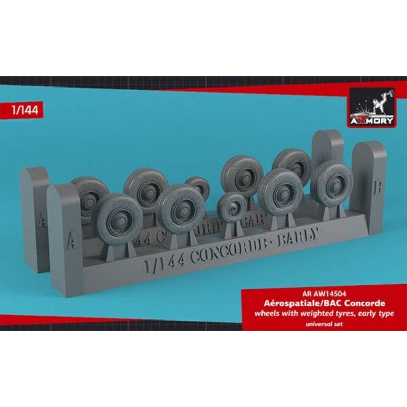 1/144 Concorde Wheels w/Weighted Tires, Early