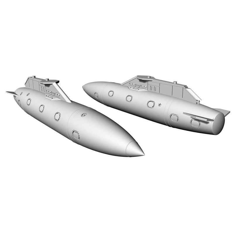 1/144 F-16 600gal fuel tank (2 pcs)