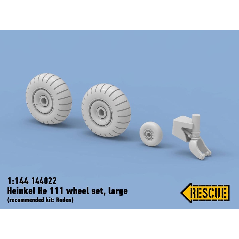 1/144 Heinkel He 111 wheel set, large (for Roden)