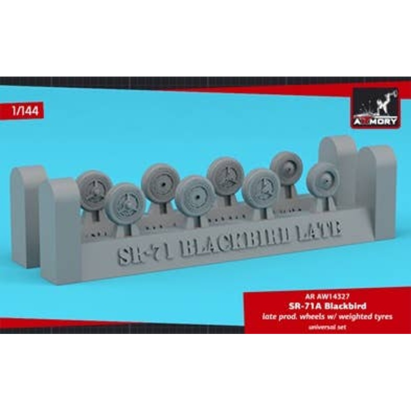 1/144 SR-71A Blackbird late type wheels w/ weighted tires (for AMT, ARI, DRA, PLZ)