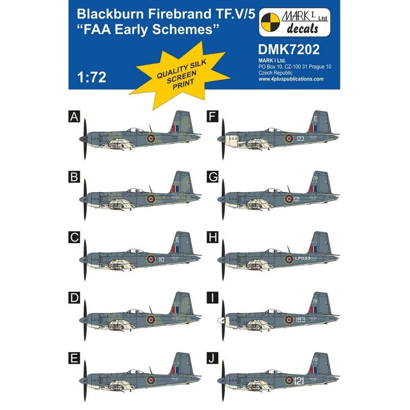 1/72 Blackburn Firebrand TF.V/5 FAA Early Schemes