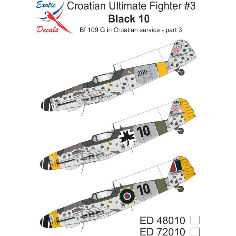 1/72 Croatian Ultimate Fighter #3 - Black 10 - Bf 109 G in Croatian service - part 3
