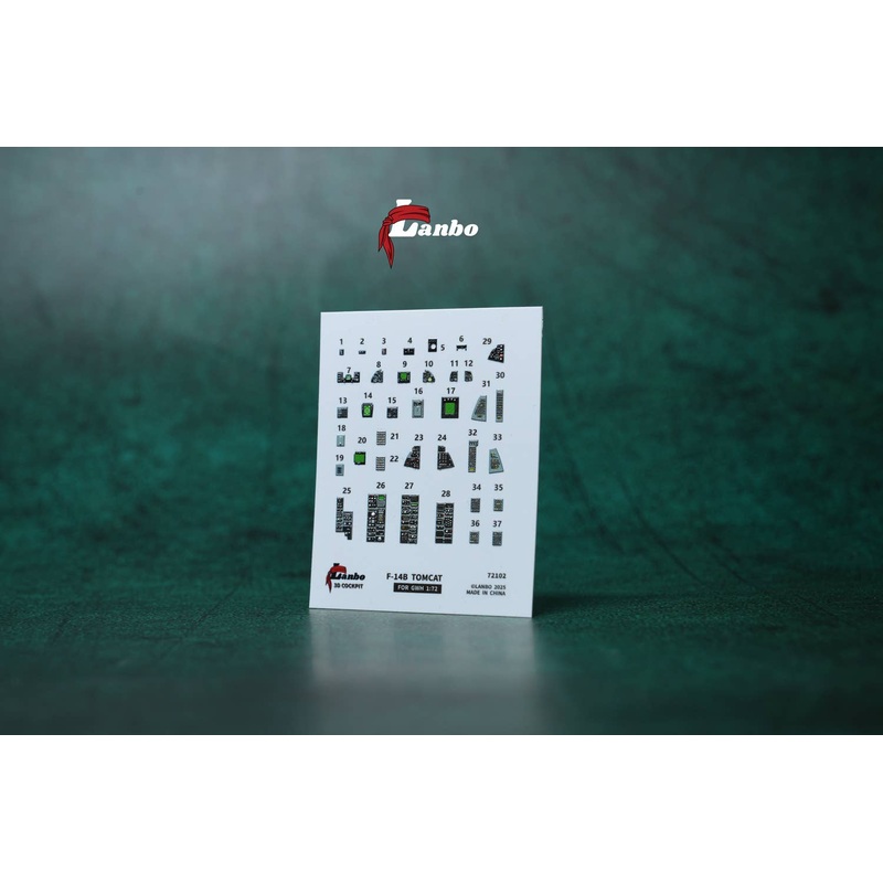 1/72 F-14B 3D interior decal (for. GWH)