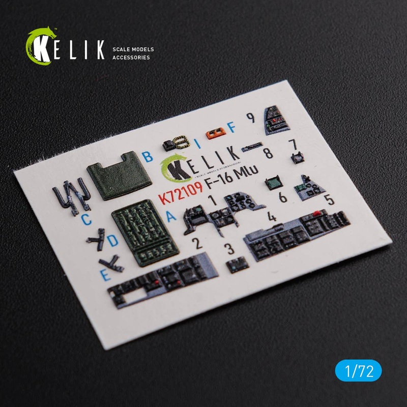 1/72 F-16 MLU interior 3D decals for Revell kit
