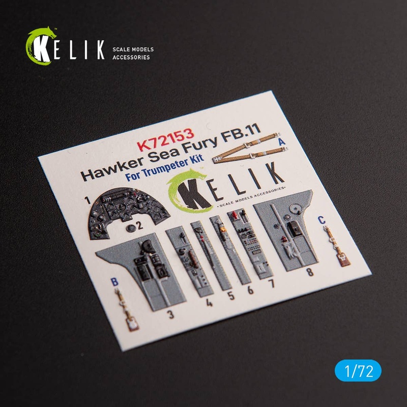 1/72 Hawker Sea Fury FB.11 - interior 3D decals for Trumpeter kit