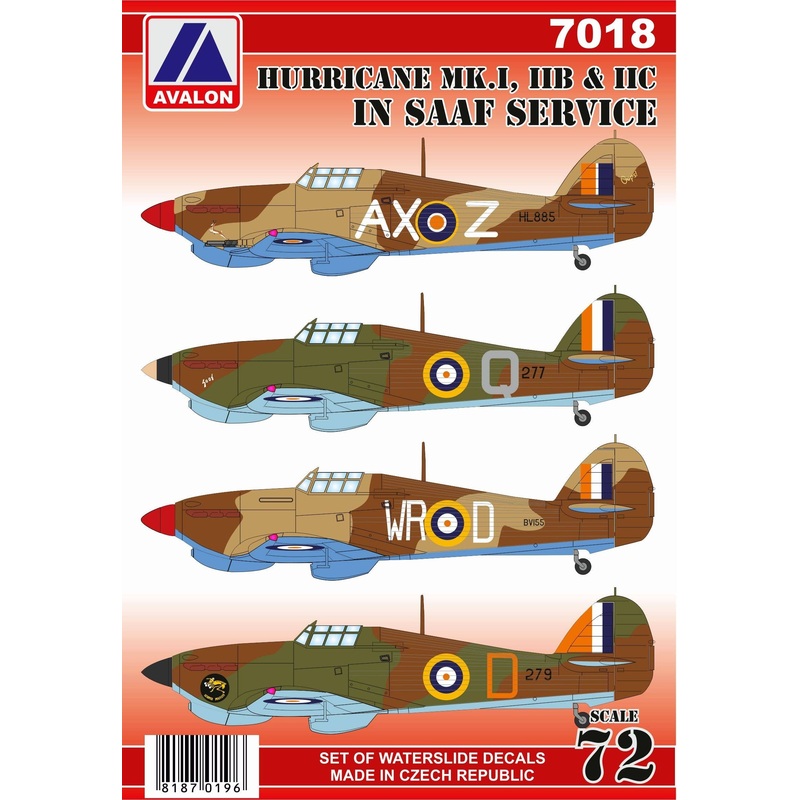 1/72 Hurricane Mk. I, IIb & IIc in SAAF Service