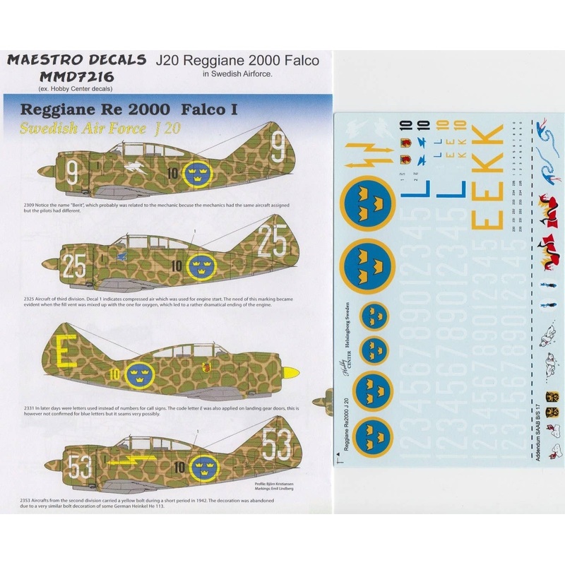 1/72 J20 Regianne 2000 Falco in Swedish AF Service