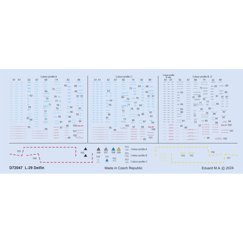 1/72 L-29 stencils