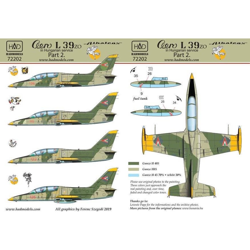1/72 L-39 Hungarian with DDR Painting Decal Sheet