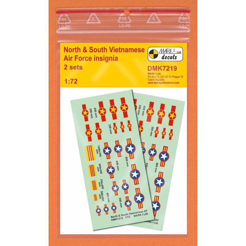 1/72 North and South Vietnam AF Insignia, 2 sets