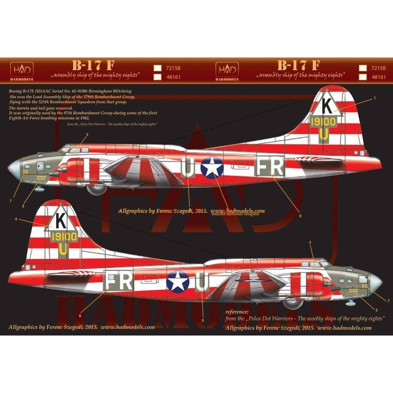 1/72 B-17E Birmingham Blitzkrieg USAAF Decal
