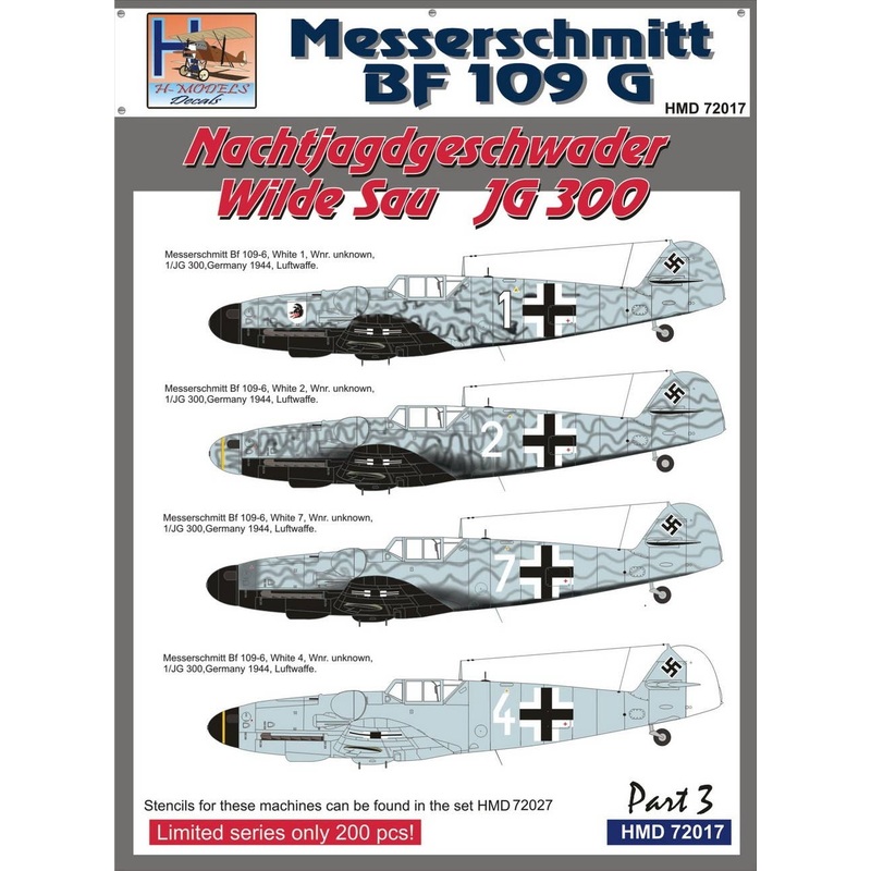 1/72 Bf 109G NJGschw Wilde Sau JG300, Pt.3