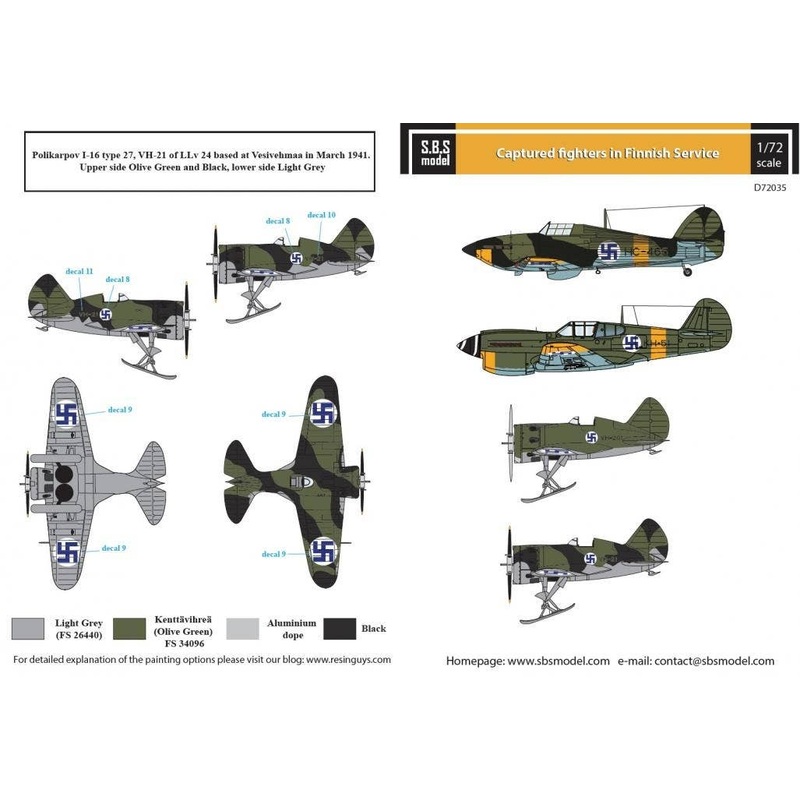 1/72 Captured Fighters in Finnish Service WW II
